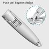 German Nail Clipper, Stainless Steel Ultra Thin Nail Clippers for Thick Nails. Arc Jaw Design, Wear with Auto Collecting,Elegance and Flexibility for Nail Trimming, view 2