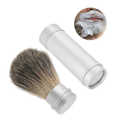 Mikinona 1pc Men's Shaving Brush Hair Cliers for Men Barber Shaving Brush Dense Hair and Aluminum Tube