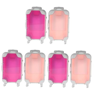 BIUDECO 6pcs Makeup Travel Case Mini Suitcase Bag Hard Shell Organizer for Women Portable Toiletry Case Makeup