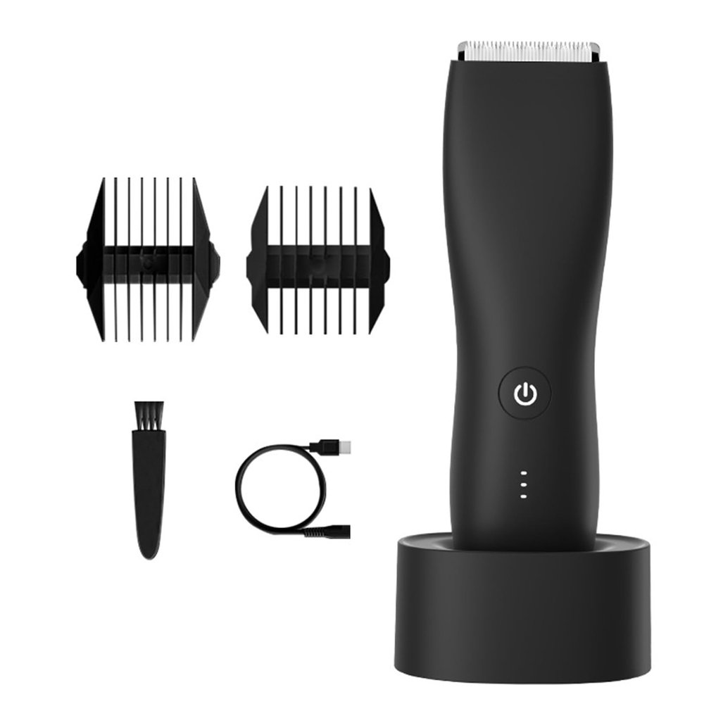 GAOSHA Electric Groin & Body Hair Trimmer for Men Waterproof Pubic Hair Trimmer for Men Rechargeable Groomer Trimmer Shaver