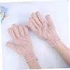 HONMEET 2pairs Exfoliating Bath Gloves Back Massage Scrubber for Deep Cleansing Body Wash Towels Five Fingers Design for Men Women and Students Pink Green view 2