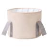Bieqiair Travel Camping Foldable Basin Washbasin Bucket Bathroom Folding Basin Foot Bath Sink Foot Soak Bag Folding Foot Bath Bucket(A Khaki Trumpet) view 1