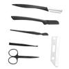 HAPINARY Eyebrow Trimming Kit Eyebrow Razor Tweezers Comb for Shaping Durable Stainless Steel Makeup Tools for Women Travel-Friendly Black Design view 1