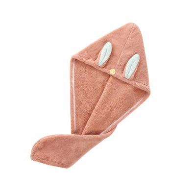 BIUDECO Cartoon Rabbit Ear Hair Cap Dry Hair Hat Soft Absorbent Hood Dryer for Women Men Boys and Girls