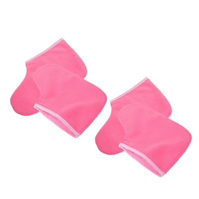 FOYTOKI 2pairs Paraffin Wax Foot Covers for Spa Pedicure Foot Care Reusable Heat Retention Paraffin Bath Liners