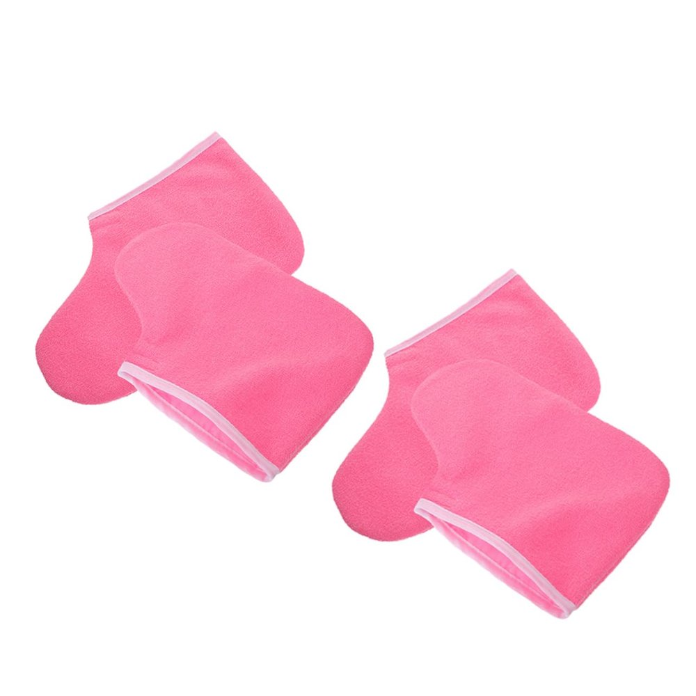 FOYTOKI 2pairs Paraffin Wax Foot Covers for Spa Pedicure Foot Care Reusable Heat Retention Paraffin Bath Liners