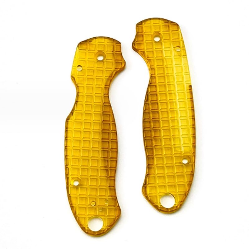 1 Pair Custom Ultem Scales Fits for C223 Para 3 DIY Making Accessory, Clear PEI Handle Patch