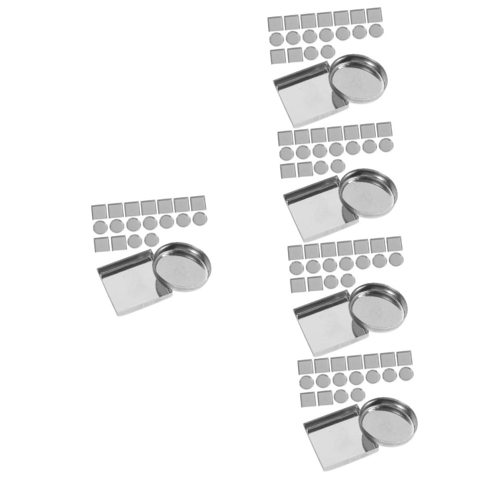 VINTORKY 150pcs Diy Makeup Palette Accessory Empty Metal Pans Eyeshadow Blush Dispensers