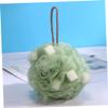 BIUDECO 5pcs Colorful Soft Bath Scrubbing Balls for Shower Exfoliating Sponge Balls Quick-Drying Lanyard Design for Healthy Skin Green Blue Pink Brown view 2