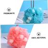 BIUDECO 5pcs Colorful Soft Bath Scrubbing Balls for Shower Exfoliating Sponge Balls Quick-Drying Lanyard Design for Healthy Skin Green Blue Pink Brown view 4