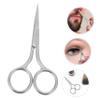 SOESFOUFU 2pcs Compact Nose Hair Scissor and Eyebrow Grooming Tool Ergonomic Design for Easy Trimming Portable Beauty Scissor for Men and Women for Daily Use view 4