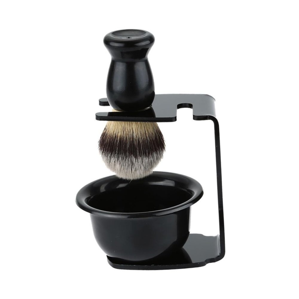 Mikinona High-End Badger Hair Shaving Brush Set Bowl  Beard Brush Tool for Men for Wet Shaving and Grooming