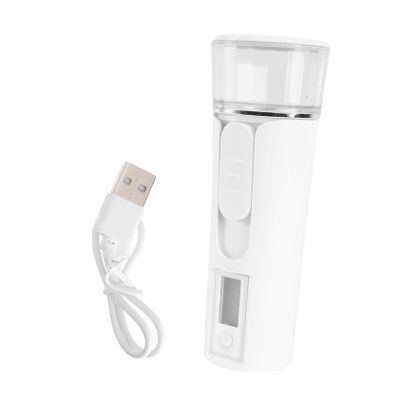 BIUDECO 1pc Nano Facial Mister Portable Handheld Moisturizing Device for All Skin Types Nano Spray for Refreshing Beauty Care White