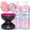 Alyfini Makeup Cleaning Tool Kit - Electric Makeup Brush Cleaner Machine and Makeup Brush Sponge Cleaner Solution Concentrate, Foldable Silicone Bowl view 1
