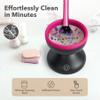 Alyfini Makeup Cleaning Tool Kit - Electric Makeup Brush Cleaner Machine and Makeup Brush Sponge Cleaner Solution Concentrate, Foldable Silicone Bowl view 3