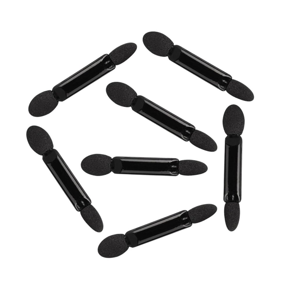 Gogogmee 100pcs Double-ended Eye Shadow Stick Makeup Brush Round Brush Heads Precision Application for Natural to Dramatic Eye Looks Travel-friendly Women's Makeup Tools