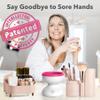 Alyfini Makeup Cleaning Tool Kit - Electric Makeup Brush Cleaner Machine and Makeup Brush Sponge Cleaner Solution Concentrate, Foldable Silicone Bowl view 2