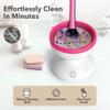 Alyfini Makeup Cleaning Tool Kit - Electric Makeup Brush Cleaner Machine and Makeup Brush Sponge Cleaner Solution Concentrate, Foldable Silicone Bowl view 3