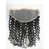 13x6 Lace Frontal Transparent Lace 100% Unprocessed Brazilian Virgin Human Hair Lace Closure Pre Plucked with Baby Hair Natural Black Color (13x6,Water Wave, 14 Inch) view 1