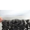 13x6 Lace Frontal Transparent Lace 100% Unprocessed Brazilian Virgin Human Hair Lace Closure Pre Plucked with Baby Hair Natural Black Color (13x6,Water Wave, 14 Inch) view 4