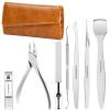 Famlife 7-Piece Professional Pedicure Kit with Toenail Scissors Cuticle Trimmer Nail File Pedicure Knife Blade,Stainless Steel Tools Ingrown Toenail Removal Kit for Nail Care view 2