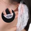 100 Pcs Ear Covers for Hair Dye, Clear Disposable Ear Covers for Shower Waterproof Plastic Ear Protectors Ear Shower Caps Care Ear Protection for Hair Dye Shower Bathing Spa Salon Home Hotel view 4
