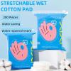 200 Piece Makeup Wet Cotton Pads, Stretchable for Facial Wet Compress Cotton Pads, Soft Skin view 2