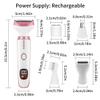 Electric Razors for Women, Bikini Trimmer for Women 5 in 1 Body Shaver for Nose Hair Face Eyebrow Arms Legs Armpit Underarm Pubic Area, Replaceable Lady Facial Razor Painless USB Charge Female Gift view 3