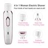 Bikini Trimmer for Women, Electric Razor Hair Shaver for Face Nose Eyebrow Beard Mustache Arm Leg Armpit Bikini, Replaceable Lady Facial Razor, Painless Rechargeable 4 in 1 Women Body Shaver for Trip view 2