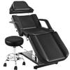 KIIUMI Facial Tattoo Chair for Client, Hydraulic Esthetician Lash Bed with Rolling Stool, 360 Swivel Adjustable Headrest Tattoo Artist Massage Table Beauty Salon Spa Equipment, Black view 1