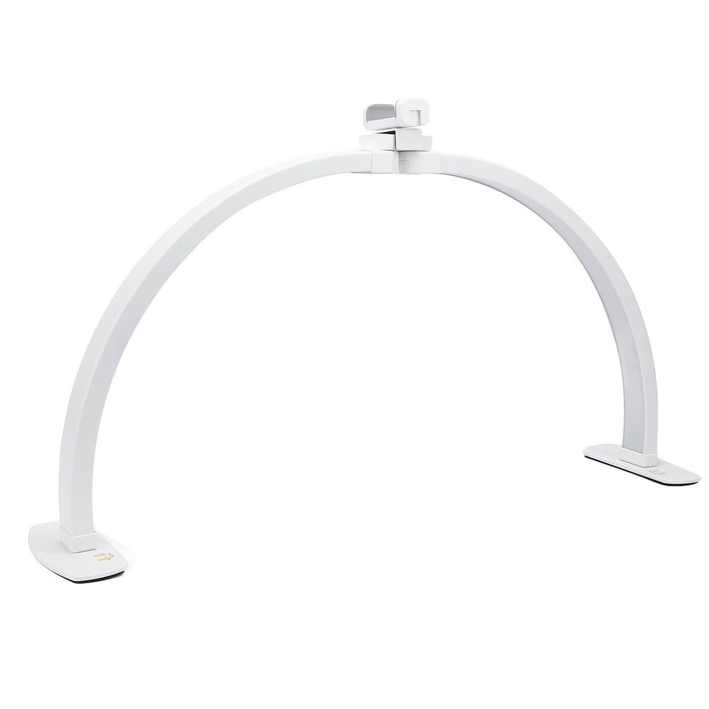 Asixxsix Half Moon Light for Nail Desk with Phone Holder, Half Moon Lamp with 3 Color Modes & 10 Level Adjustable Brightness, Half Moon LED Light for Nail Tech, Foldable Arch Light for