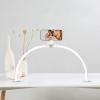 Asixxsix Half Moon Light for Nail Desk with Phone Holder, Half Moon Lamp with 3 Color Modes & 10 Level Adjustable Brightness, Half Moon LED Light for Nail Tech, Foldable Arch Light for view 3