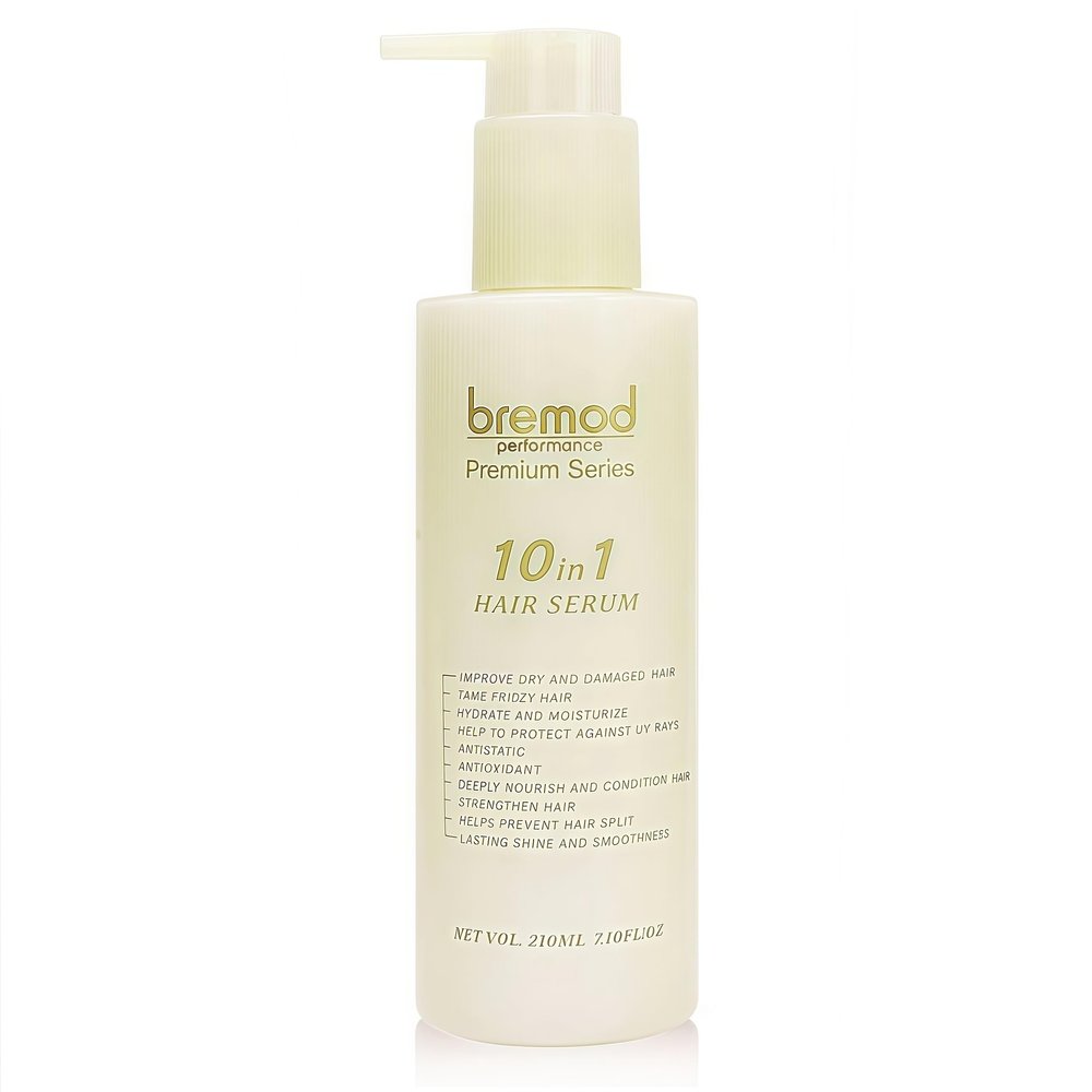 Bremod Performance 10 in 1 Hair Serum-Anti Frizz Control Hair Oil-Repair Treatment Moisturize Deeply Nourish Repair Dry Damaged Hair 7.1Fl oz