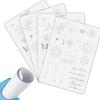 3PCS Rasmet Silicone Tattoo Training Pad 1.5mm Thickness Double Sided Pre-printed Gray Design Fine Line Tiny Practice Skin for Tattoo Line Practice Shading view 3