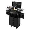 BANEBONE Professional Rolling Makeup Case for Hairstylists, Large Mobile Trolley with 2 Lockable Drawers & 4 Wheels (2 Brakes), Handmade PU & Metal Construction for Hair Tools, Scissors, Dryers view 1
