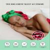 100% Mulberry Silk Bonnet for Sleeping Women with Wonder Loop Tie  Adjustable No-Slip Silk Sleep Cap, Reversible Silk Hair Wrap for Sleeping, Hair Bonnet for Curly Hair, Long Hair & Waves - Red view 4