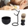 3 in 1 Shaving Brush Kit Shaving Brushes Set Shaving Soap Bowl Stand Brush Set Men Hair Grooming Set for Barbershop Home Salon view 4