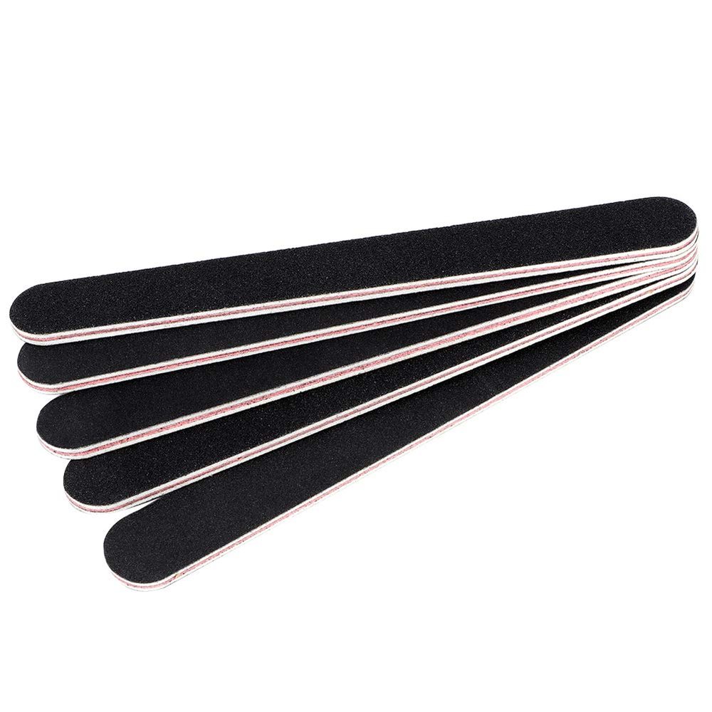 5pcs Sanding Nail File, Double Sided Round Head Nail Files and Buffers Manicure Tools Fingernail Files Nail File and Buffer Set Nail Buffer Block for Nail Salon