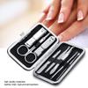 8pcs Stainless Steel Nail Clipper Kit, Professional Portable Nail Care Kit Nail Manicure Kit Nail Grooming Kit Ingrown Toenail Removal Kit for Fingers and Toes (Blcak) view 2