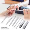 8pcs Stainless Steel Nail Clipper Kit, Professional Portable Nail Care Kit Nail Manicure Kit Nail Grooming Kit Ingrown Toenail Removal Kit for Fingers and Toes (Red) view 2