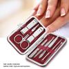 8pcs Stainless Steel Nail Clipper Kit, Professional Portable Nail Care Kit Nail Manicure Kit Nail Grooming Kit Ingrown Toenail Removal Kit for Fingers and Toes (Red) view 3