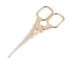 Beauty Scissor Stainless Steel Multifunctional Rounded Head Portable Small Grooming Scissor Applicable for Eyebrow Nose Hair Trimming (Gold) view 1