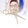 Beauty Scissor Stainless Steel Multifunctional Rounded Head Portable Small Grooming Scissor Applicable for Eyebrow Nose Hair Trimming (Gold) view 2