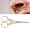 Beauty Scissor Stainless Steel Multifunctional Rounded Head Portable Small Grooming Scissor Applicable for Eyebrow Nose Hair Trimming (Gold) view 4