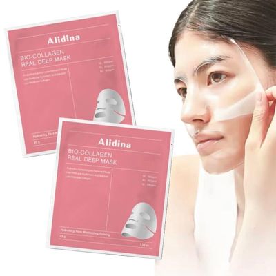 Alidina Bio Collagen Real Deep Mask, Hydrating Overnight Hydrogel Mask, Pore Minimizing, Elasticity Improvement, 34g pack 5