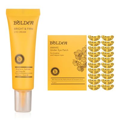 BOLDEN Advanced Eye Care Bundle: Bright and Firm Eye Cream + Awake Under Eye Patch
