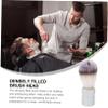 FRCOLOR Nylon Shaving Brush Men's Shaving Brush Beard and Face Cleaning Metal Handle Close and Comfortable Shave view 4