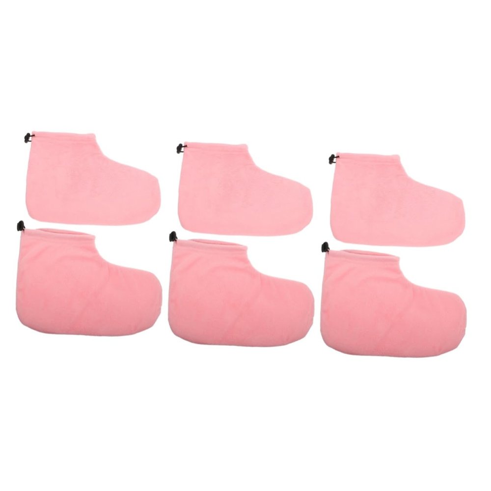 VINTORKY 3pairs Paraffin Wax Therapy Foot Covers Soft Foot Skin Moisturizing Wraps for Home Salon Use Elastic Band Design for Enhanced Comfort