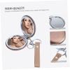Golden Keychain Mirror Pendant, Folding Double-Sided Mini Makeup Mirror view 4