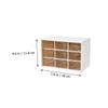 Outanaya 2pcs Capacity Makeup Organizer Divided Storage Box for Cosmetics Stationery Sundries White Desktop Container Compartments for Efficient Home Organization view 2